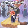 Impresión Plana 2D Animales Locos 2 Imán para Refrigerador Nick Judy Llavero Acrílico Mochila Colgante Lindo