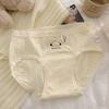 Ropa interior de algodón para bebé Clase A algodón para niñas transpirable linda algodón antibacteriano entrepierna 5A 2024 nuevo triángulo amarillo leche lote