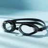 Gafas de Natación para Adultos Marco Grande HD Impermeables Antivaho Miopía Protección Ocular para Buceo Gafas de Natación Equipo Profesional Gorro de Natación Transfronterizo