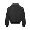 Chaqueta Acolchada Cálida de Invierno Oso Mágico Cuello de Piel Abrigo de Algodón Chaqueta Corta de Béisbol Ropa Exterior Acolchada Estilo Motociclista Abrigo de Algodón Americano