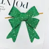 Decorações de fita personalizadas para festa de Natal, acessórios de fita de poliéster para presentes, laços de fita com lantejoulas feitos à mão para árvore de Natal