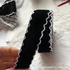 Outono e inverno quente flocando renda estilo perfumado prellis com arco feito à mão material faça você mesmo acessórios de joias