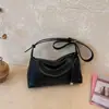 Nova Bolsa de Cor Sólida de Alta Qualidade para Primavera e Verão de 2026, com Estilo Moderno e Elegante, Bolsa de Ombro Simples de Grande Capacidade, Bolsa Transversal de Ombro