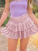 Falda corta de lentejuelas de verano para mujer, estilo amazónico europeo y americano, moda casual, dulce, plisada, de color liso, sexy con lentejuelas