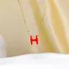 Colar Feminino H Oco Banhado a Ouro Genuíno Estilo Novo Transfronteiriço Design de Nicho Versátil Joia de Corrente para Clavícula de Luxo Leve