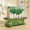 Almohada cervical triangular de hoja de bambú satinada, juego de regalo de almohada de moxibustión, almohada para el cuello para el cuidado de la salud, regalo de bienestar para dormir al por mayor