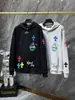 Sudadera con capucha 24SS CH Industria Pesada Color Parche Cruzado Cuero Sánscrito Graffiti Pintado a Mano para Parejas Exclusivo Transfronterizo