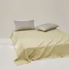 2026 Nuevo Modelo Cubierta de Cama Individual de Satén de Algodón Puro de Color Sólido para el Hogar y Dormitorio de Estudiantes Sábana de Algodón Puro