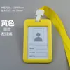 Cordón Doble Transparente para Tarjeta de Identificación, Portatarjeta de Identificación de Trabajo, Insignia de Trabajo, Insignia de Acceso Escolar, Portatarjetas de Empuje con Cubierta Deslizante