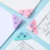 Clipe triângulo criativo na cor de macaron para livros e provas de estudantes, clipe organizador para questionários, clipe de canto para material de escritório, clipe de plástico para documentos