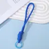 Llavero Tejido de Colores Colgante para Bolso Cordón Cuerda Tejida Hecha a Mano Llavero de Bloques de Color Accesorio Simple para Teléfono