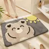Dropshipping de fábrica transfronteiriça tapete de chão de filhote de cachorro de desenho animado espessado imitação de caxemira tapete de pé absorvente de água para banheiro tamanho tapete de porta de entrada