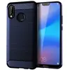 Adequado para Capa de Celular Huawei Nova3E Huawei Nova3E Padrão Fibra de Carbono Escovado Silicone Anti-Queda Capa Protetora para Celular