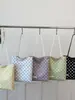 Bolso de Hombro Double-Sided Nuevo Retro de Lunares de Verano Transfronterizo, Bolso de Tela Versátil de Estilo Perezoso de Nicho, Bolso Tote para Mujer