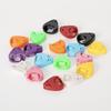 Caja de púas de guitarra con forma de corazón, clip de púas de colores, bolsa autoadhesiva para púas de celuloide, accesorios para guitarra