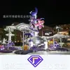 Gazebo de Fibra de Vidrio Flor Grande Escultura Decorativa Centro Comercial Plaza Exterior Luminoso Flor Instalación Artística Paisaje Pose para Foto