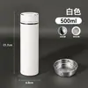 500ml copo térmico 304 aço inoxidável copo reto copo de presente de negócios fábrica personalizado silk screen logo chá separação