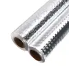 Pegatinas a Prueba de Aceite para Cocina, Resistentes al Fuego, Resistentes a Altas Temperaturas, Papel Especial de Papel de Aluminio Engrosado, Autoadhesivo para Gabinetes, Impermeable, Resistente a la Humedad, Papel Tapiz Anti-Manchas