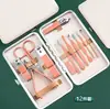 Conjunto Personalizado de 10 Peças para Unhas Tesoura de Unha Dourado Rosa Tesouras de Unha de Aço Inoxidável Ferramentas de Beleza para Manicure Conjunto Completo Venda por Atacado Transfronteiriça