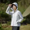 Ropa de Protección Solar 2025 Verano Nueva Ropa de Protección Solar de Seda de Hielo para Mujer con Capucha Protección UV Ropa Versátil de Piel de Hielo para Hombre