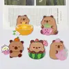 Capibara de Fruta de Dibujos Animados Broche DIY Súper Lindo Parche Acrílico Accesorios para el Cabello DIY Accesorios para la Cabeza