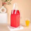 Bolsas Térmicas Descartáveis Não Tecidas Prontas, Bolsas Personalizadas para Catering, Sacolas de Mão para Churrasco, Chá de Leite, Café e Bebidas Geladas