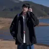 Jaqueta de Trabalho Masculina Outono Estilo Americano High Street cityboy Moda Estilo Japonês Retrô Veludo Cotelê Bonito Solta Jaqueta de Veludo Cotelê