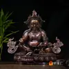 Buda Yuan Hui Nepal Artesanal Esculpido Decorações de Buda 10 Polegadas 40cm Cobre Amarelo Cobre Deus da Riqueza Xizang Bala