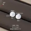 Puzuoqiang cobre-banhado preservador de cor prata-areia acessórios DIY quadrado escovado disco voador fecho de pressão conta espaçadora contas para string Wenwan mulher