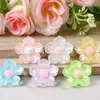 Serie de Flores Luminosas Material de Resina DIY Accesorios Pinzas para el Cabello Adornos para el Cabello Imanes para Refrigerador Flores Coloridas Decorativas de Doble Capa Venta al por Mayor