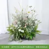 Arte Floral de Três Caracteres, Combinação de Paisagismo com Planta Verde Artificial, Decoração de Paisagem com Flores Artificiais, Vitrine de Arte Floral, Decoração de Pátio