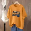 Top retro adelgazante de algodón puro de talla grande para mujer, holgado y versátil, camiseta de manga corta con hombros caídos, media manga adelgazante de talla grande ins
