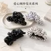 Elegante Pinza para el Cabello de Malla Plisada de Lunares para Mujer, Nuevo Estilo Pinza de Tiburón de Gama Alta Accesorio para el Cabello