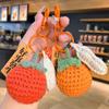 Llavero con colgante de peluche tejido a mano creativo con forma de cosas buenas, bonito bolso para niñas, pequeño colgante al por mayor