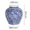 Decoração de Parede para Casa Pequena Garrafa de Flor Garrafa de Parede Zen Chinesa Vaso de Porcelana Azul e Branca Cerâmica Decoração de Escritório Decoração Artesanal