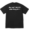Camiseta de Algodón Puro de Estilo Europeo Transfronterizo, Tendencia Original 24Ss, Camiseta de Manga Corta con Estampado de Letras y Pintura en Spray Graffiti