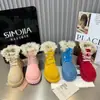 Botas de Nieve para Mujer Azul Dopamina con Cordones Suela Gruesa Forro de Felpa Cuero Mate Zapatos de Algodón Invierno Forro de Felpa Antideslizante 2026 Felpa Gruesa