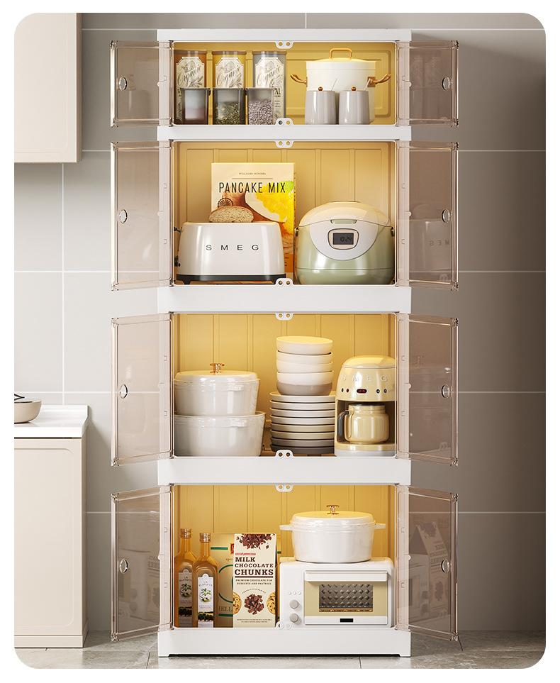 家用塑料储物收纳柜防尘