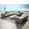 Sofá de Rattan para Exterior Pátio Pousada Piscina Varanda Retrô Villa de Lazer Jardim Ao Ar Livre Móveis à Prova d'Água Proteção Solar