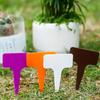 Etiqueta de plástico en forma de T para plantas hortícolas verdes, grabable, resistente al agua, con flores carnosas, engrosada, con logotipo para plantas en maceta.