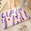Alfombra Decorativa de Piso de Imitación Cachemir Estilo Ins para Sala de Estar Fácil de Cuidar Felpudo Absorbente de Agua y Resistente a Manchas para Baño Felpudo para Puerta de Entrada