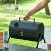Parrilla de barbacoa portátil para exteriores, plegable y de mano, alto valor estético para picnics y camping, parrilla octagonal de carbón