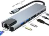 Base de Expansión Tipo-C Transfronteriza Proyector de Pantalla Hdmi4K Hub Multifunción Multi-Puerto Estación de Acoplamiento Siete en Uno