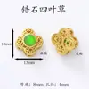 Accesorios estilo chino Chapados en oro Cuentas espaciadoras Pulsera hecha a mano para DIY Cadena para teléfono Color del Dios de la Riqueza Amarillo Colgante de la fortuna que conserva el color Agujero grande Venta al por mayor