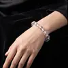 Pulseira de Contas de Azeztulite Branca Natural Abacaxi, Pulseira de Cristal Branco Brasileiro Fio Único Contas Facetadas, Joias de Contas Lisas, Atacado do Fabricante