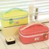 Bolso de Hombro Estilo Ins Estilo Coreano Aspecto de Alta Gama Bolsa de Cosméticos Linda Color de Contraste Gran Capacidad Bolso de Hombro Producto para el Cuidado de la Piel Bolsa de Cosméticos