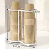 Estante de Almacenamiento para Vasos de Papel de Escritorio Dispensador de Agua para el Hogar Barra Tienda de Té con Leche Café Portavasos Desechables Estante de Almacenamiento