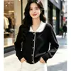 Nuevo Suéter Cardigan de Punto para Mujer, Versátil, Ajustado, Cuello Muñeca, Estilo Coreano, Blanco, para Primavera y Otoño