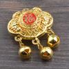Tienda de oro con pequeño candado gordo pequeño colgante de lingote de oro candado de la suerte candado método antiguo bolsa de candado para joyas candado de la longevidad Xiangyun accesorios de cadena para la clavícula