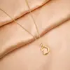 Nuevo Jade Natural Hetian Zodiac Chino Conejo Luna Colgante Cadena de Acero de Titanio Collar para Mujer Cadena de Clavícula